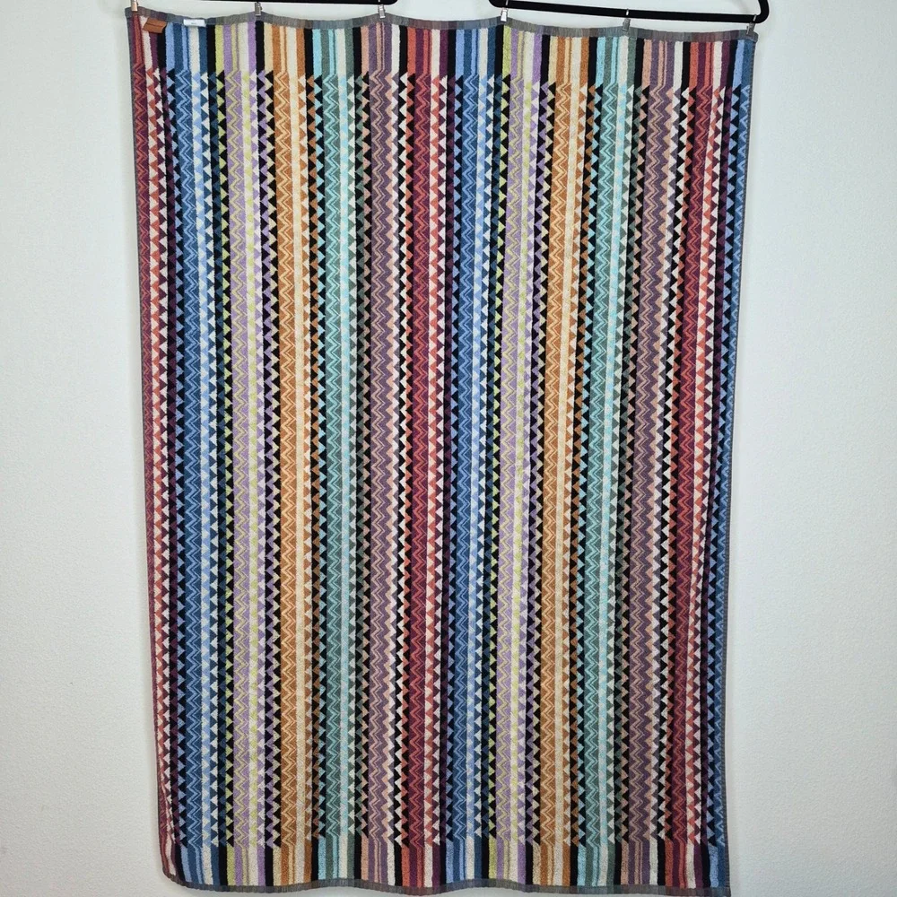 9pc Missoni Home Giacomo Towel Set 3 Bath Sheets 6 Hand Towels Zig Zag T59 Italy